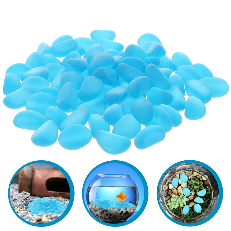 2 Bags Decorative Frosted Glass Stones Fish Tank Landscape Glass Stone  Decor 