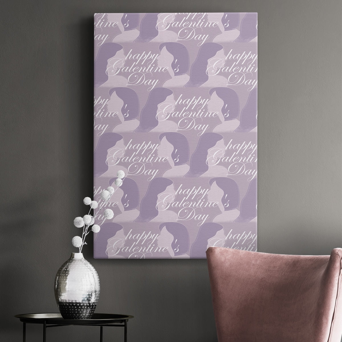 Happy Galentine's Day Collection E Premium Gallery Wrapped Canvas - Ready to Hang