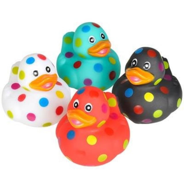 Rhode Island Novelty Rubber Ducks POLKA DOT DUCKIES Set of 4 Styles