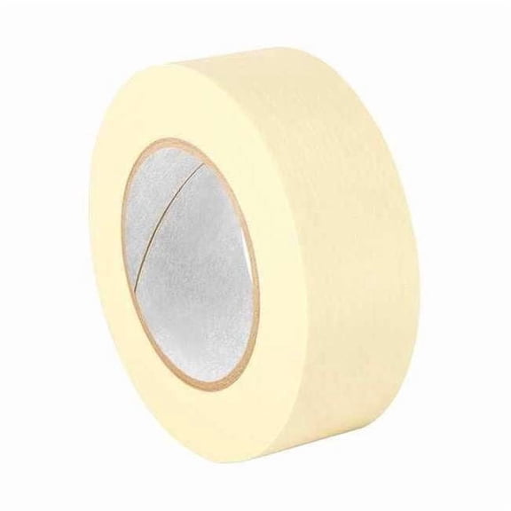 Masking Tape, 2 in W x 120 yd L, 4.4 mil Thick, Tan, Rubber Adhesive, 18 PK 201 