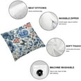 thumbnail image 4 of Wuche Chinoiserie Throw Pillow Covers 18 X 18 Inch Set of 2 Blue and White Porcelain Floral Decorative Pillow Cases Cushion Covers for Sofa Couch Car Bedroom Home Decor, 4 of 6