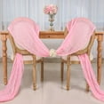 thumbnail image 6 of Cheesecloth Table Runner, 13Ft Pink Long Cheese Cloth Boho Gauze Table Runner for Wedding Bridal Baby Shower Birthday Holiday Party Sheer Table Decorations,1 Pcs, 6 of 6