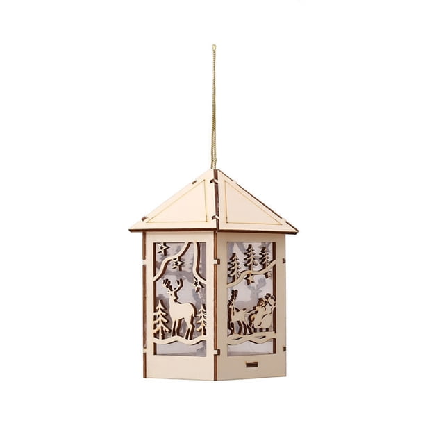 Árbol De Navidad Decoraciones Casa De Madera Con Luces Decoración De Navidad Wmkox8yii gf9892