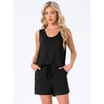 thumbnail image 2 of DARING DIVA Women's 2-Piece Rainbow Tank Tops with Shorts Stripe Pajama Set S Black, 2 of 6