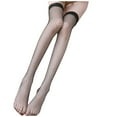 thumbnail image 2 of Lolmot Fishnet Stockings for Women Lace Thigh High Stockings for Garter Belt Fishnets Thigh Highs Sexy Lace Sheer Thigh-Highs See Through Stocks Over the Knee Fishnet Stockings, 2 of 5