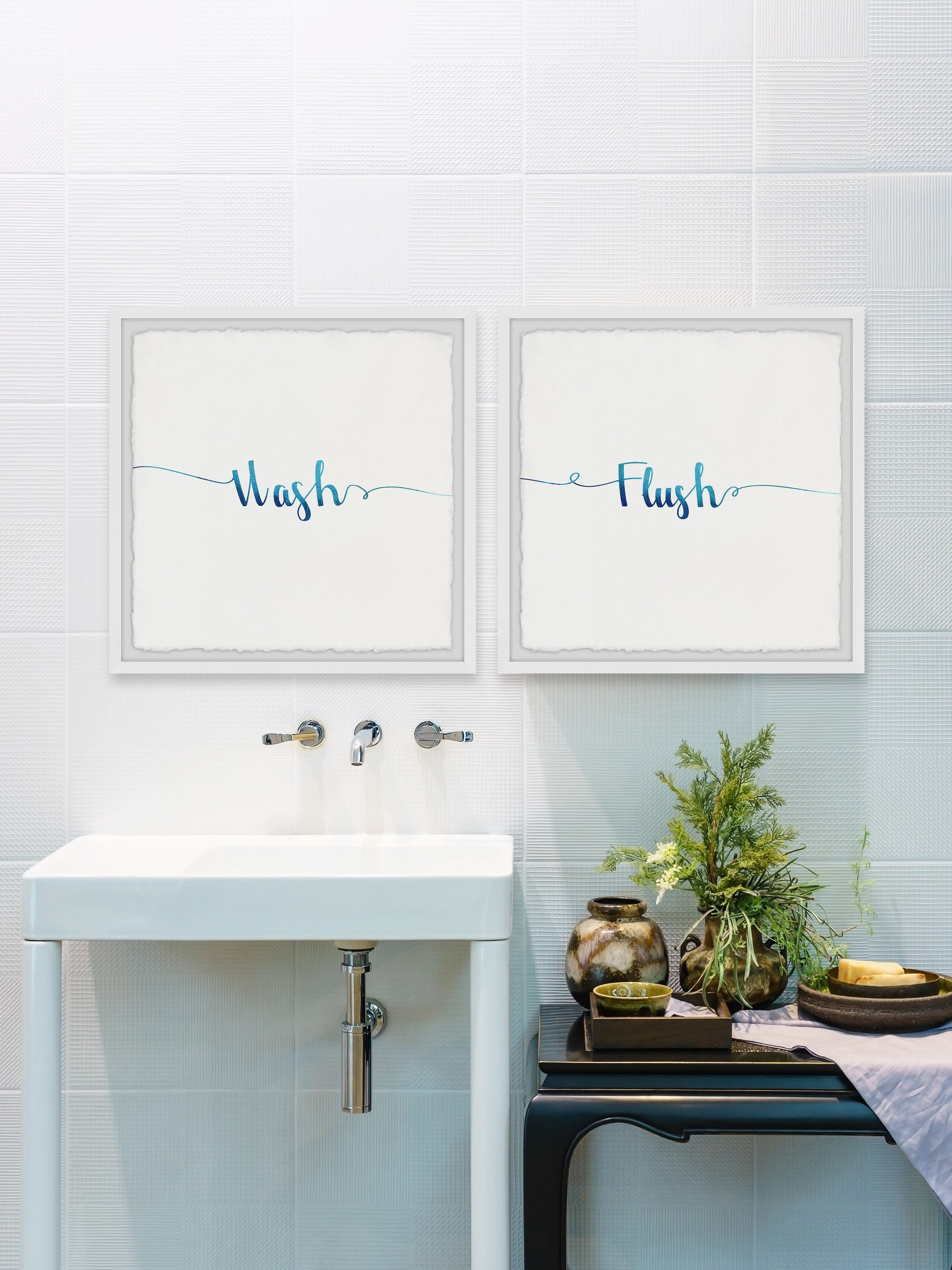 Marmont Hill Wash and Flush the Toilet Diptych, 24" x 48"