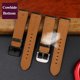 thumbnail image 5 of Correa de reloj de piel de vaca vintage de 20 mm y 22 mm para Fossil Je-ep Wrangler Seiko, pulsera de cadena de reloj verde retro de cuero genuino para hombres y mujeres, 5 of 5