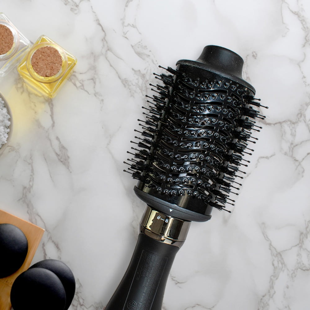Hot Tools Pro Artist Black Gold Detachable One Step Volumizer and Hair Dryer | Pro Drying & Styling (Large) Bundled with HT1094 Paddle