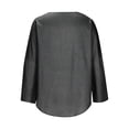 thumbnail image 6 of Free Shipping Womens Long Sleeve Tops Striped Color Block Casual Round Neck Shirts Loose Tees Fall Beach Vacation Tunics, 6 of 6