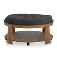 thumbnail image 4 of Furniture of America Scandi Wood Round Coffee Table in Natural and Dark Gray, 4 of 5