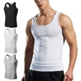thumbnail image 6 of Men Workout Tank Tops Athletic Quick Dry Beater A Shirt Undershirt Quick Dry Muscle Tops Sleeveless Tee Shirts Summer White M, 6 of 7