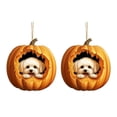 thumbnail image 1 of Hangs Acrylic Cute Pumpkin Puppy Holiday Pendant Decorative Car Rearview for Festive Atmosphere 2PCS, 1 of 8
