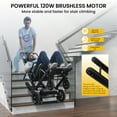 thumbnail image 5 of Ecojoy Portable Large Wheel Motorized Climbing Wheelchair Stair Lifting Chair Elevator Disabled (Load Capacity 450 lb), 5 of 11