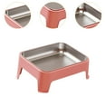 thumbnail image 6 of Dualoai Elevated Dog Bowl Anti Slip Container 15 degree Tilted for Small Animals Dogs Cats pink, 6 of 9