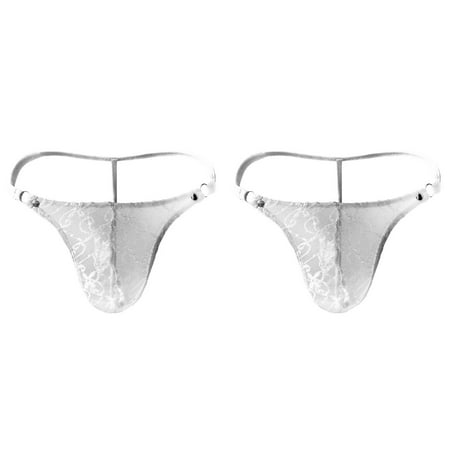 2 Pack Men s Lingerie Underwear Lace Mesh Thongs Panties Briefs Corset Lingerie for Women Fishnet Big Bust Lingerie for Women Clothes for Women Lingerie Lingerie for Women Unwrap 4 Piece