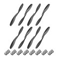 thumbnail image 1 of Hélices RC CW CCW 8045 8x4.5 Pulgadas 2-Van Fixed-Wing para Juguete de Avión, Nylon Negro 4 Pares con Anillo Adaptador, 1 of 4