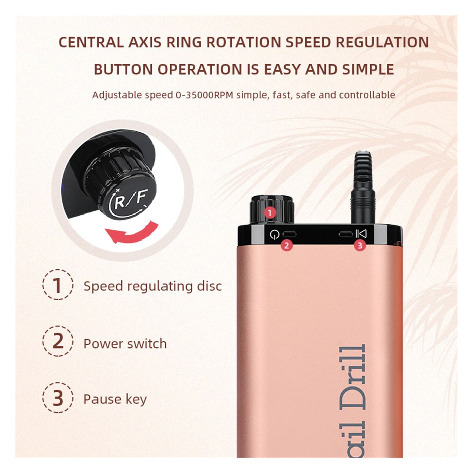 35000RPM Electric Nail Drill Machine For Manicure, Milling Cutter Set For Gel Polishing, Nail Drill Pen Salon Nail Equipment ,Low Noise