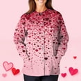 thumbnail image 5 of Valentines Scrub Jackets Women Plus Size Hoilday Button Snap Front Cute Love Hearts Graphic Scrub Tops Casual Long Sleeve Scrubs Medical Nurse Workwear Nursing Uniform with Pockets Hot Pink S, 5 of 5