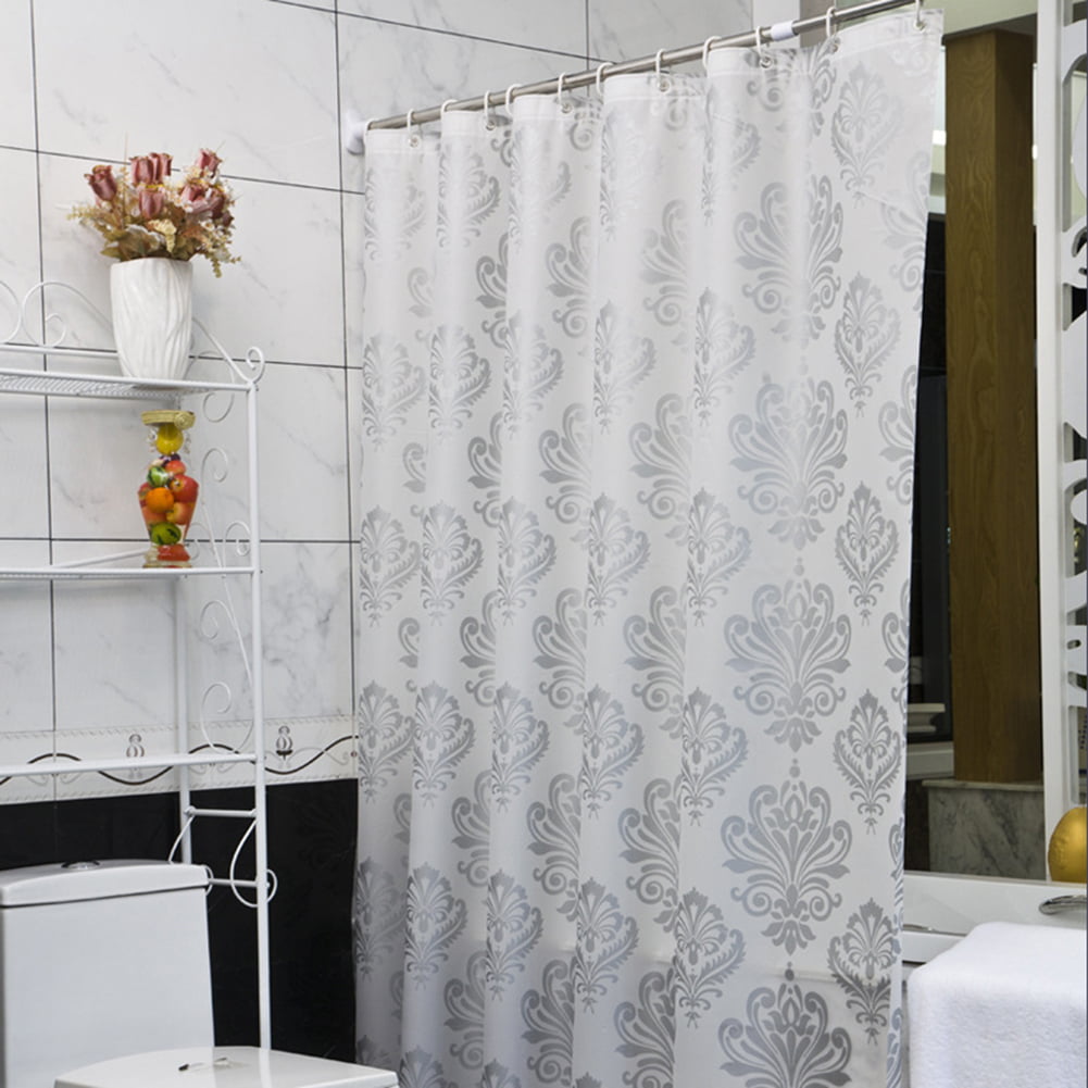 Anti-mildew Shower Curtain Water Resistant 1.8m × 1.8m 1.8m × 2m Black White 