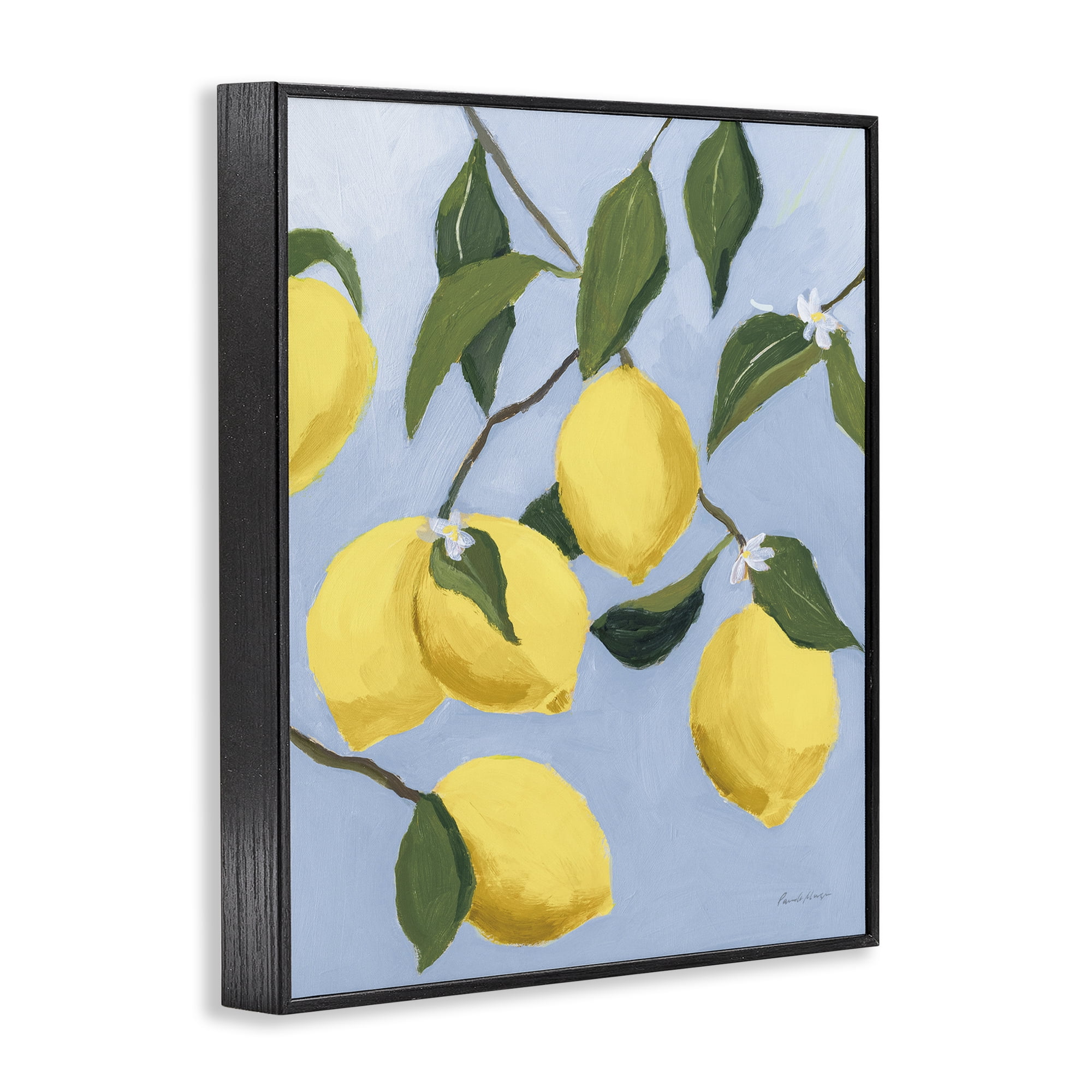 Stupell Industries Winding Lemon Tree Food & Beverage Painting Black Framed Art Print Wall Art, 16 x 20