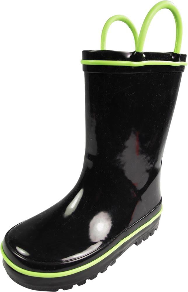 boys black rubber boots