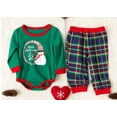 thumbnail image 3 of 2 Pcs Noël Parent-Enfant Pyjama, Pull de Bande Dessinée à Manches Longues Col Rond / Pantalon à Carreaux, 3 of 3