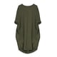 thumbnail image 1 of Women Plus Size Long Eeve Loose Midi Dress With Pockets, 1 of 4