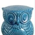 thumbnail image 4 of JONATHAN Y Millie 17.5" Classic Vintage Ceramic Indoor/Outdoor Owl Garden Stool, Blue Cracks, 4 of 6