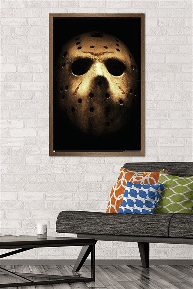 Friday the 13th - Mask Wall Poster, 22.375" x 34", Framed