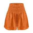 thumbnail image 5 of Yuzhih Shorts for Women 2024 Fashion Ruffle Shorts Smocked High Waisted Shorts Flowy Summer Beach Shorts, 5 of 7