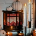 thumbnail image 6 of Remote Control Ghost Candle Light, Flameless Ghost Taper Candles with 3D Flickering Wick, LED Battery Operated Halloween Candlesticks for Indoor Spooky Decor(2pcs), 6 of 7