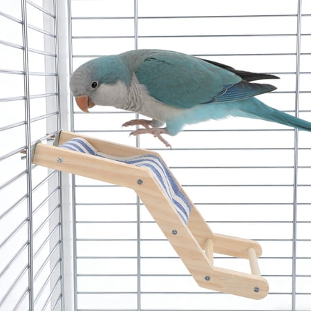 BESTYASH Natural Wood Bird Ladder Bridge with Smooth Safe for Budgie Parrot Cage Accessories