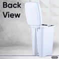 thumbnail image 5 of Slim 2.5-gallon Step on Trash Can with Lid. – Space Savor White Trash Can, Good for Dorm Room, Kitchen, Bathroom, or Office, Keeps the Room Neat and Clean, 5 of 7