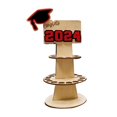thumbnail image 1 of Soporte para dinero en efectivo para pasteles, soporte para regalo de dinero de graduación 2024, estante de madera para vacaciones, mujeres y hombres, Sombrero negro, 1 of 9