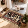 thumbnail image 6 of MJIAexp 2'x3' Christmas Area Rug Washable Entry Door Rug, Vintage Western Bear Deer Decor Indoor Carpet Rugs, Non Slip Soft Low Pile Area Carpet for Entryway Bedroom Festive Decor, 6 of 6