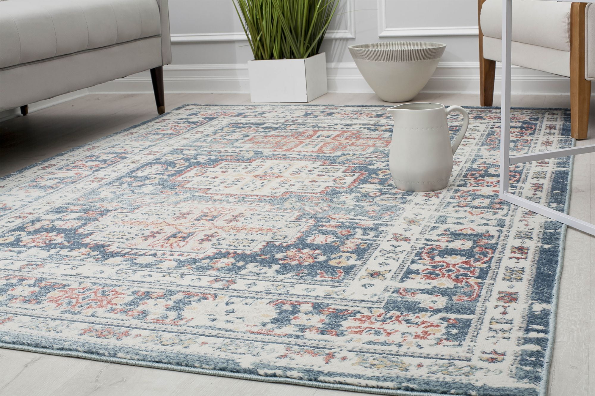 Rugs America Gallagher GL55C Prussian Sundara Vintage Transitional Area Rug, 2'6"x4'