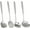 Sliver-4pcs, variant on Wok Spatula and Soup Ladle Set - 304 Stainless Steel Wok Utensil Tools Set, 2 Pieces All Metal Cooking Kitchen Utensils,Chinese Wok Accessories for Cast Iron/Carbon Steel Wok