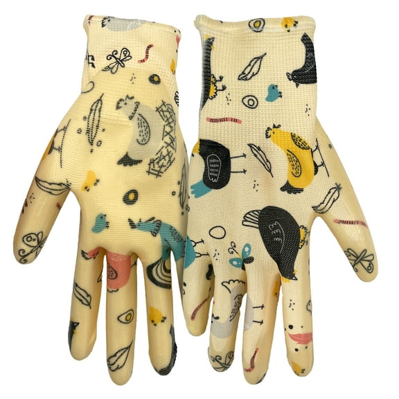 Expert Gardener Youth Knit Wrist Glove Chicken Print, 1 Pair