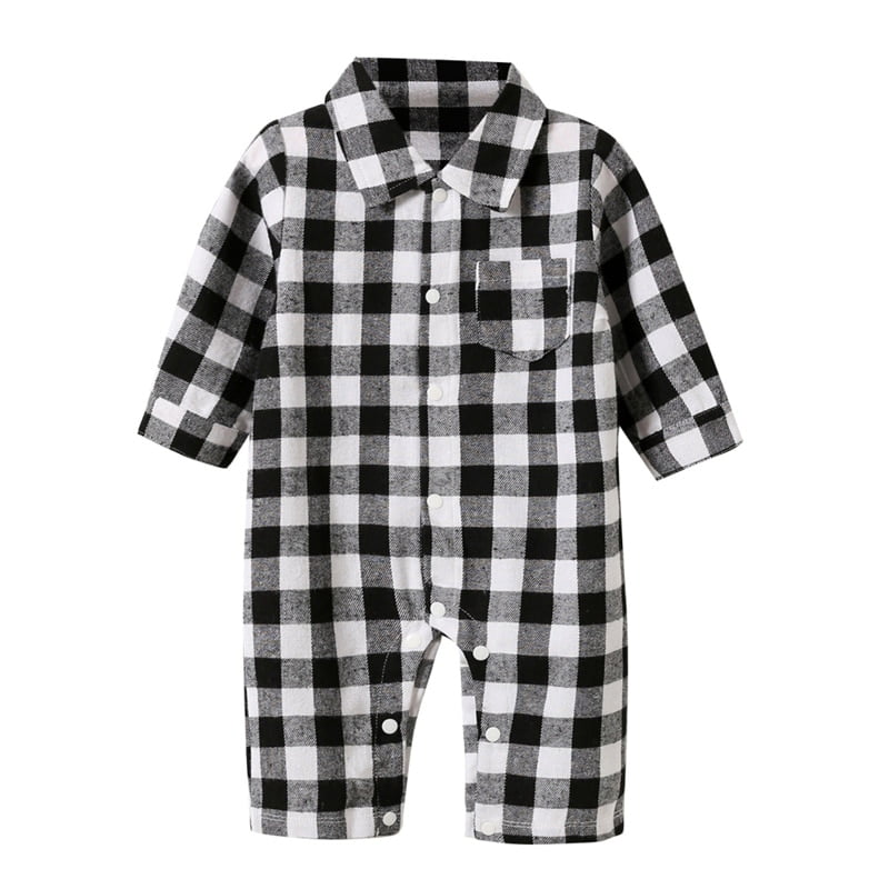 plaid onesie baby girl