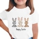 thumbnail image 2 of Blusas y camisas de manga corta con cuello redondo Camiseta estampada de manga corta de Pascua para niños Cuello redondo Manga corta Casual Versátil Para niñas Niños Top de poliéster, 2 of 5