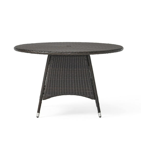 Christopher Knight Home Corsica PE Round KD Dining Table, Multibrown