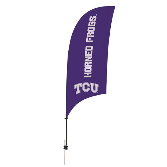 Showdown Displays 810028TCU-002 7.5 ft. Tcu Horned Frogs Razor Feather NCAA Flag with Spike Base - No.002