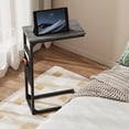 thumbnail image 6 of TUTOTAK C Shaped End Table, Side Table for Couch, Sofa Table with Storage Bag, TV Tray for Living Room, Bedroom, Charcoal Grey TB01BY082, 6 of 18
