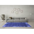 thumbnail image 3 of Ahgly Company Indoor Rectangle Abstract Blue Modern Area Rugs, 2' x 5', 3 of 4
