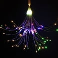 thumbnail image 2 of 2Pack 120 LEDs String Firework Lights Hanging Starburst Fairy Lights Waterproof with 8 Modes Remote Control Battery Powered For Wedding Christmas Party Decor, Multicolor, 2 of 8