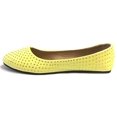 thumbnail image 2 of Womens Faux Suede Rhinestone Ballerina Ballet Flats Shoes 4021 Yellow 11, 2 of 2