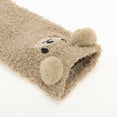 thumbnail image 5 of Unique Bargains 1 Pair Women's Cute Bears Pattern Sleep Cozy Socks Light Brown 93% Polyester 7% Spandex, 5 of 5