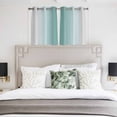 thumbnail image 3 of Teal Grey Ombre Kitchen Curtains Window Panels, Farmhouse Gradient Minimalist Insulated Window Treatment Curtain, Grommet Curtains for Bedroom/Living Room/Bathroom, 2 Piece 42"Wx54"L, 3 of 8