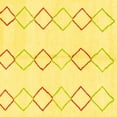 thumbnail image 1 of Ahgly Company Machine Washable Indoor Square Oriental Yellow Modern Area Rugs, 8' Square, 1 of 4