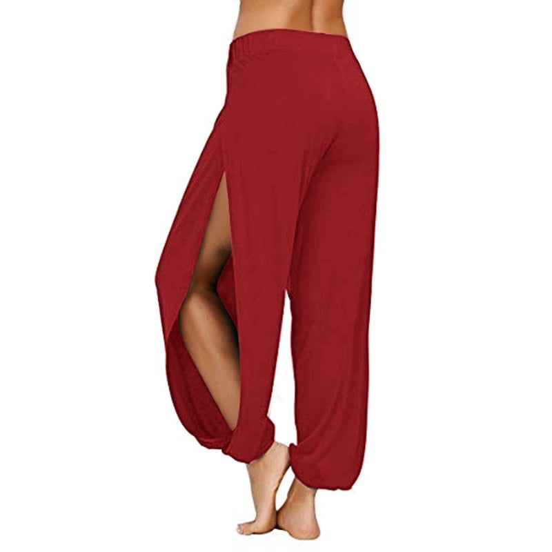 SySea - Solid Color Split Casual Pants Dance Trousers - Walmart.com ...